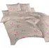 Povlečení DADKA VRACOV Ibišek flanel opál/růžové květy 140 x 200, 70 x 90 cm zipový uzávěr