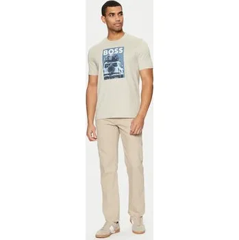 Pánské tričko BOSS T-Shirt Te_Mextour 50535079 Béžová Regular Fit S