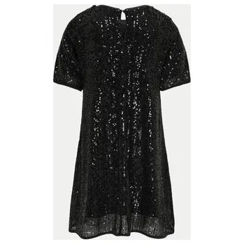 Dámské šaty Kids ONLY Elegantní šaty 15338538 Černá Loose Fit 158