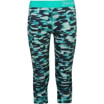 dětské legíny capri 3/4 USA PRO - TEAL STRIPES - 158 13 let (USA Pro Fit Capri Gl00)