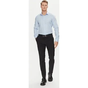 Pánská móda Calvin Klein Košile Non Iron Tonal Strct Slim Shirt K10K113848 Modrá Regular Fit 40