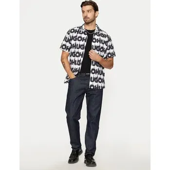 Pánská košile Hugo Košile Ellino 50534240 Bílá Relaxed Fit M