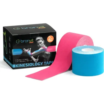 Zdraví Tejpovací pásky BronVit Sport Kinesio Tape set Barva: modrá/růžová