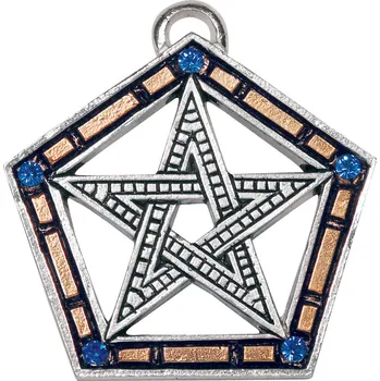 Přívěsek Pentagram, Pentalpha - Amulet (Muří noha, čarodějnický kříž, ďáblovo znamení, betlémská hvězda)