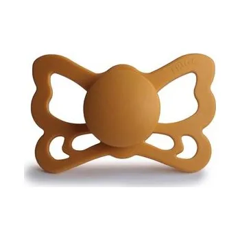 dudlíky ANATOMICKÝ CUMLÍK FRIGG BUTTERFLY HONEY GOLD, 6-18M, SILIKÓN