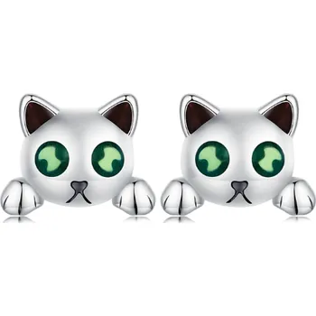 Náušnice For Silver Náušnice Luminous Cat - Stříbro 925