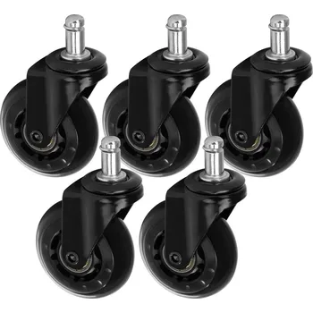 Kolečko na stoličku Roll Speed černé namačkávací sada 5 kusů