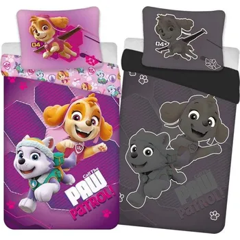 Povlečení DETEXPOL Povlečení Paw Patrol lila svítící Bavlna, 140/200, 70/80 cm