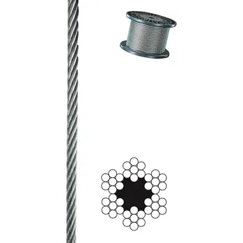 Železářství Penar Ocelové lano DIN 3055 spletení 6x7+FC 4mm Zn