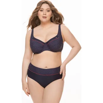 Dámské plavky Dámské plavky Fantasy - Modrý horní díl s kosticemi, Tm. modrá 80 D i321_93122-460430