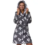 Šedý dámský župan huňatý s medvídky 1Z1211 šedá xl