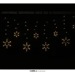 Svítící vánoční závěs s vločkami 2 m x 0,7 m