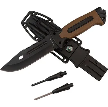 Kuchyňský nůž HASTAA Taktický nůž + podpalovač a brousek, 28 cm