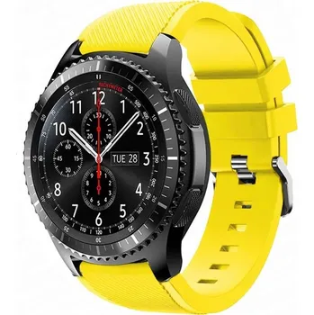 Řemínek na hodinky Enem Silikonový rychloupínací řemínek 20mm - Žlutý IR-AWGW-0495