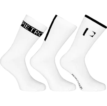Pánské ponožky 3PACK ponožky Pietro Filipi sportovní vysoké bílé (3POB4) M Možnost vrácení zboží ZDARMA do 120 dnů!