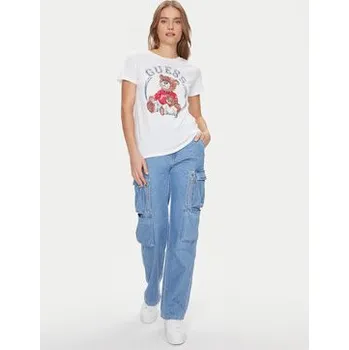 Dámské tričko Guess T-Shirt W4RI86 K9SN1 Bílá Regular Fit XS