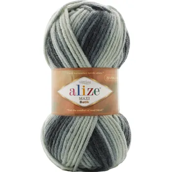 Alize Superlana maxi batik 7786 černo-šedý melír