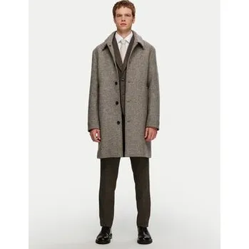 Dámský kabát Selected Homme Vlněný kabát 16089348 Béžová Regular Fit L