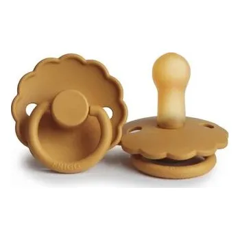 dudlíky CUMLÍK FRIGG DAISY HONEY GOLD, +6M, KAUČUK