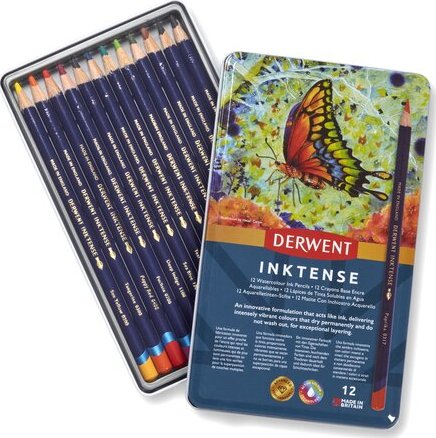 Akvarelové pastelky Derwent Inktense 12 ks
