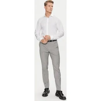 Pánská košile Calvin Klein Košile Poplin Stretch Regular Shirt K10K109509 Bílá Slim Fit 41