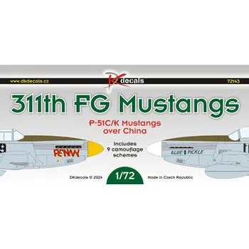 Plastikový model 1/72 311th FG Mustangs over China (9x camo)