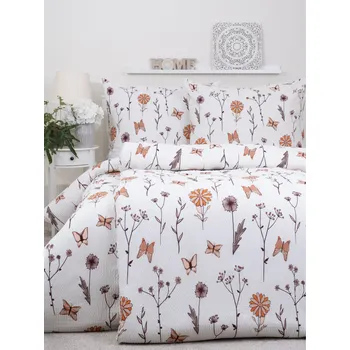 Povlečení MKLuzkoviny.cz Francouzské krepové povlečení Renforcé - Jessica fialové 140 x 200, 70 x 90 cm zip