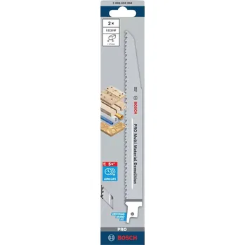 Pilový plátek 5x Pilový plátek do pily ocasky na dřevo s hřebíky a plasty Bosch PRO MULTI MATERIAL DEMOLITION S1110VF - 1.6x22x225mm (2608659004)
