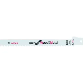 Pilový plátek Pilový list do pily ocasky Bosch S 711 DF Heavy for Wood and Metal - 5ks, pro rychlé křivkové řezy dřeva a kovu (2 608 656 260)
