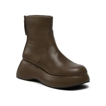 Dámské kozačky DeeZee Polokozačky ZALY8813-8 Zelená 39