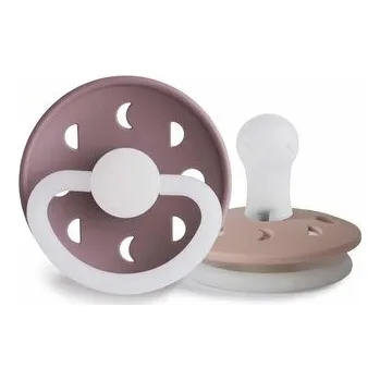 dudlíky DVOJBALENIE CUMLÍKOV FRIGG MOON PHASE TWILIGHT MAUVE NIGHT/ BLUSH NIGHT, 0-6M, SILIKÓN