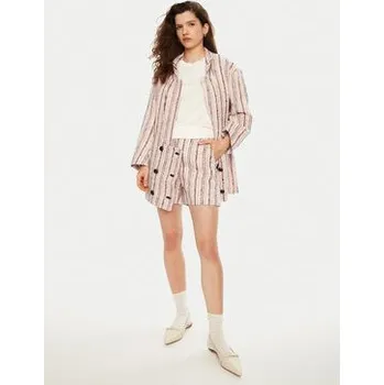 Dámské kraťasy Munthe Šortky z materiálu Seileen 244141524411 Růžová Regular Fit 38