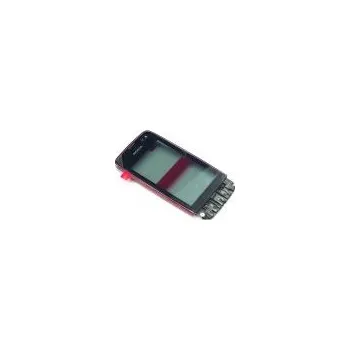 LCD sklo + Dotyková deska + Přední kryt Nokia Asha 311 červená 0258251