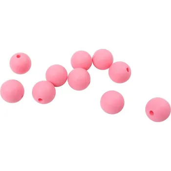 Dětské navlékací korálky Natana silikonové korálky růžová 9 mm 10 kusů