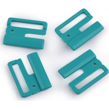 Plavkové zapínání šíře 25 mm plastové, malé, 8 modrá tyrkys