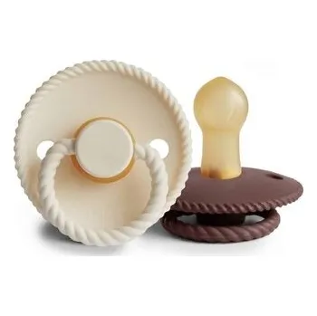 DVOJBALENIE CUMLÍKOV FRIGG ROPE CREAM/ COCOA, 0-6M, KAUČUK