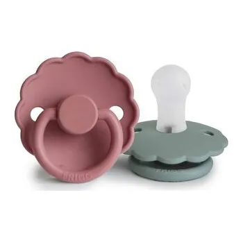 DVOJBALENIE CUMLÍKOV FRIGG DAISY DUSTY ROSE/ LILY PAD, 0-6M, SILIKÓN