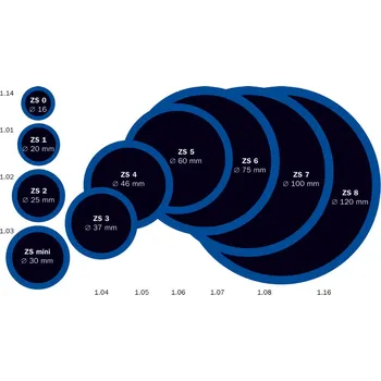 Sada na opravu pneumatiky Záplata ZS na opravu duší, kulatá, různé velikosti - Ferdus, Varianta: ZS MINI na opravu duší průměr 30 mm. 1 ks