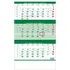 Kalendář Helma365 Nástěnný tříměsíční kalendář zelený 2025