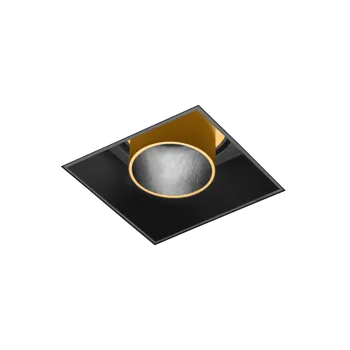 Wever & Ducré Čtvercové stropní vestavné svítidlo SNEAK TRIMLESS CEILING REC 1.0 LED 1800-3000K B-G Tree černá matná + zlatá