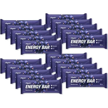 Sportovní výživa Vilgain Energy Bar – 20× černý rybíz 55 g