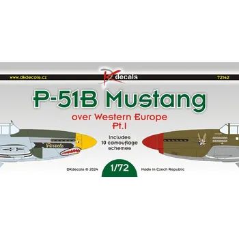 Plastikový model 1/72 P-51B Mustang over Western Europe (10x camo)