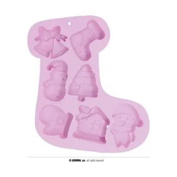 Forma na pečení Vánoční silikonová forma na 7 cookies, 22 cm