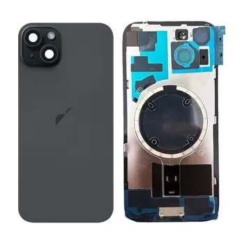 Kryt baterie iPhone 15 black + metal clip + camera lens + magnet