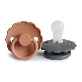 DVOJBALENIE CUMLÍKOV FRIGG DAISY GRAPHITE/ PEACH BRONZE, 0-6M, SILIKÓN