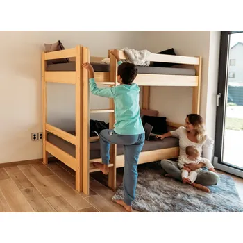 Dětská postel Patrová postel Max - borovice 90x200, Odstín: Borovice přírodní