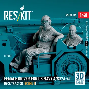 Plastikový model 1/48 Female driver US NAVY A/S32A-49 Deck Tractor
