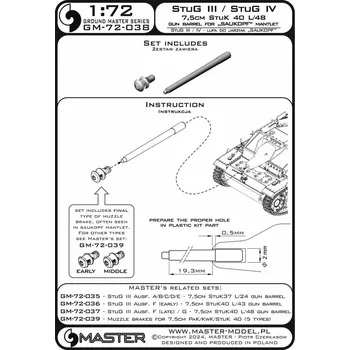 Plastikový model 1/72 StuG III / StuG IV 7,5cm StuK 40 L/48 barrel