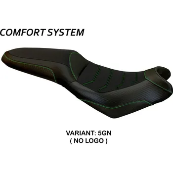 Moto sedlo TPZ Italia Potah sedla Kawasaki Versys 650 (07-23) Elba Total Black comfort model potah sedla: bez loga 5GN (green)