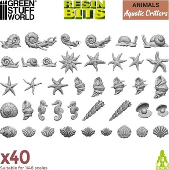 Plastikový model 3D Printed Set Aquatic Critters – 3D tištění vodní živočichové (40 ks)